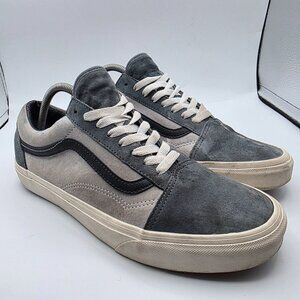 VANS Old Skool Low Pig Suede Mens Size 10.5 Gray Utility Turbulence Shoes Casual